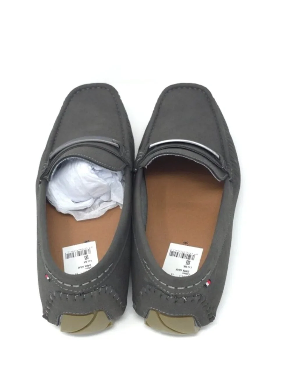 Tommy Hilfiger Atino Medium Dark Gray Slip-On Driving Loafers 11M